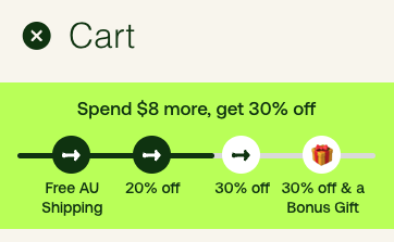 Cart Drawer Progress Bar