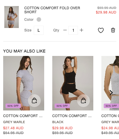 Recommended Product(s) Upsell